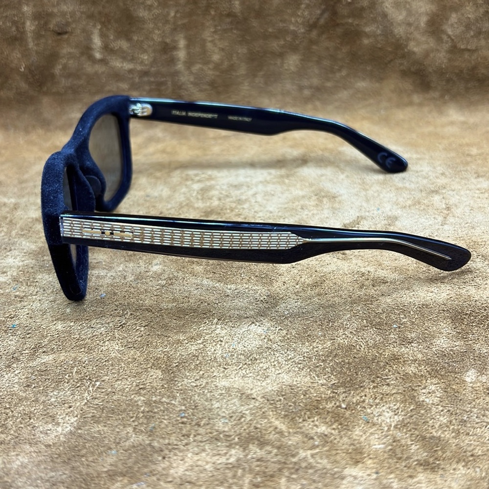 Italia Independent Black Velvet Trimmed Sunglasses - Picture 5 of 10